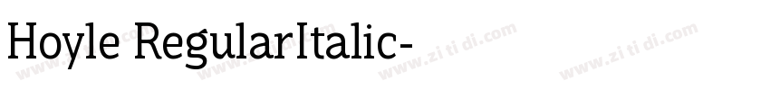 Hoyle RegularItalic字体转换